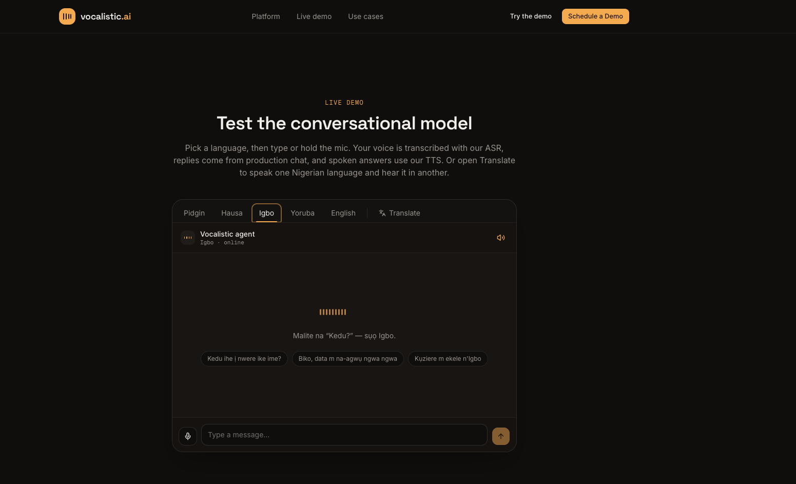 Vocalistic AI Wan Make Nigerians Fit Talk to AI for Yoruba, Igbo, Hausa and Pidgin